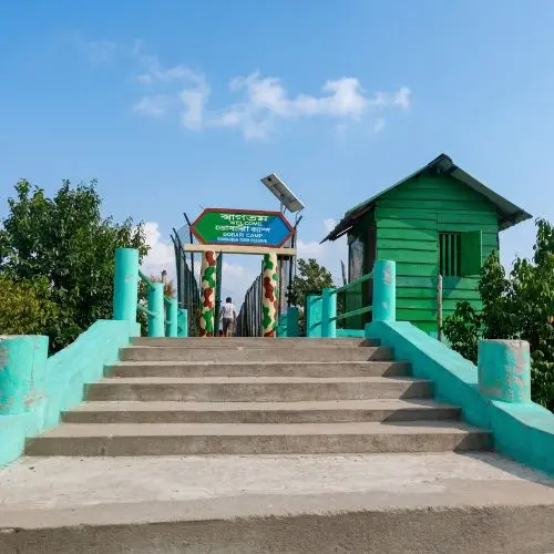 Dobanki canopy walk inside Sundarban mangrove forest during jungle safari boat tour