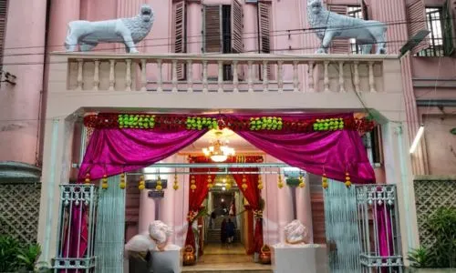 Khelat Ghosh Bari traditional Durga Puja celebration Kolkata